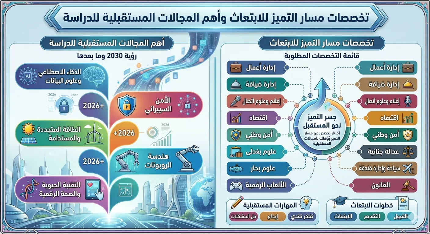 ماهي تخصصات مسار التميز للابتعاث ماهي تخصصات مسار التميز للابتعاث