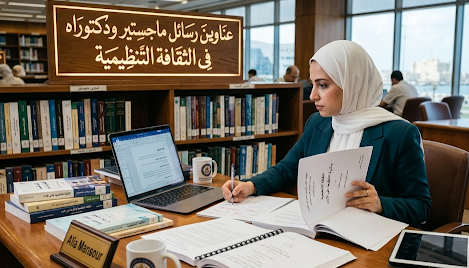 عناوين رسائل ماجستير ودكتوراه في الثقافة التنظيمية عناوين رسائل ماجستير ودكتوراه في الثقافة التنظيمية
