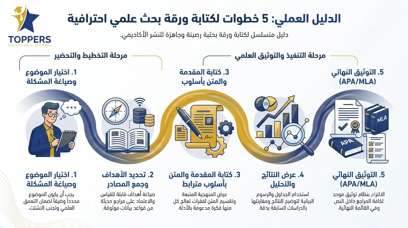 خطوات كتابة ورقة بحث علمي جاهزة خطوات كتابة ورقة بحث علمي جاهزة