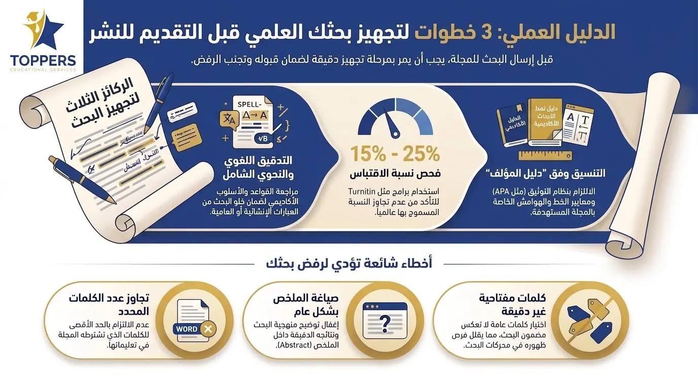 خطوات تجهيز بحثك قبل التقديم لمجلة أكاديمية خطوات تجهيز بحثك قبل التقديم لمجلة أكاديمية