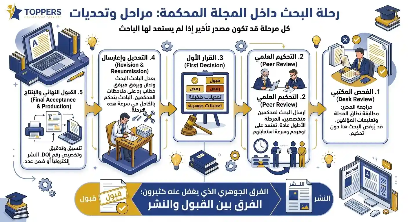 مراحل رحلة البحث داخل المجلة المحكمة مراحل رحلة البحث داخل المجلة المحكمة