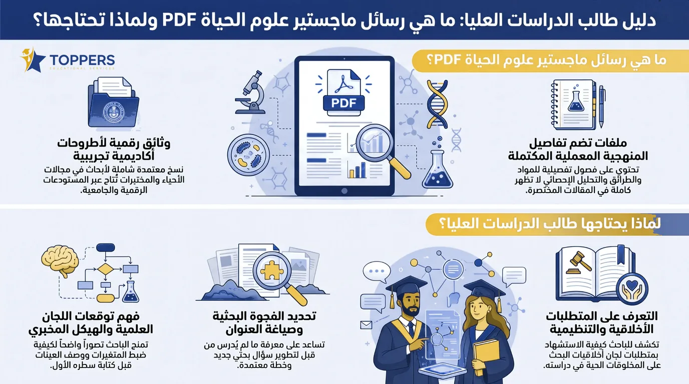 رسائل ماجستير علوم حياة pdf في السعودية: أين تجدها وكيف تستفيد منها 2 ما هي رسائل ماجستير علوم حياة pdf ولماذا يحتاجها طالب الدراسات العليا